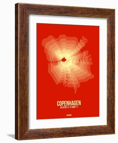 Copenhagen Radiant Map 4-NaxArt-Framed Art Print