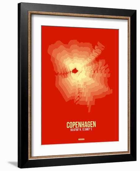 Copenhagen Radiant Map 4-NaxArt-Framed Art Print