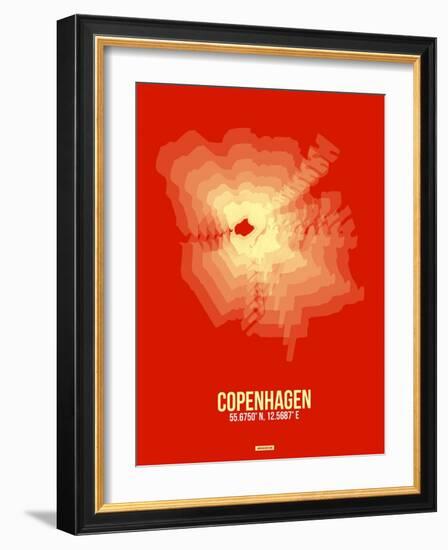 Copenhagen Radiant Map 4-NaxArt-Framed Art Print