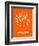 Copenhagen Street Map Orange-NaxArt-Framed Art Print