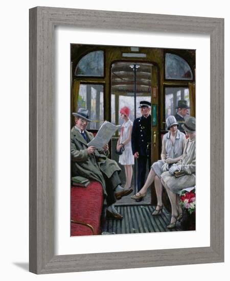 Copenhagen Tram-Paul Fischer-Framed Giclee Print