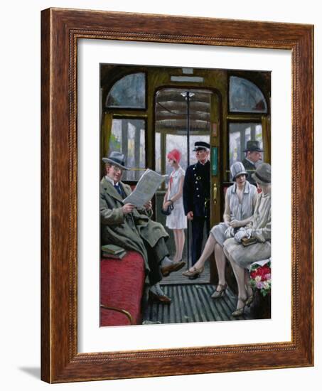 Copenhagen Tram-Paul Fischer-Framed Giclee Print