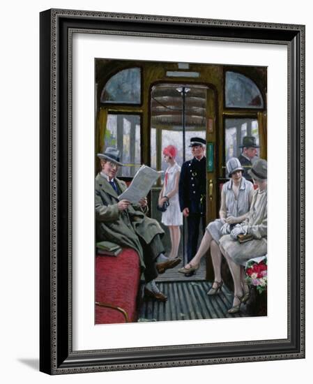 Copenhagen Tram-Paul Fischer-Framed Giclee Print