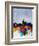 Copenhagen Watercolor Skyline-NaxArt-Framed Art Print
