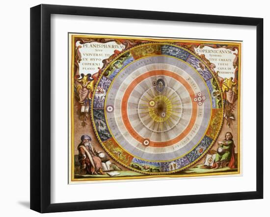 Copernican Solar System, 1660-Andreas Cellarius-Framed Giclee Print