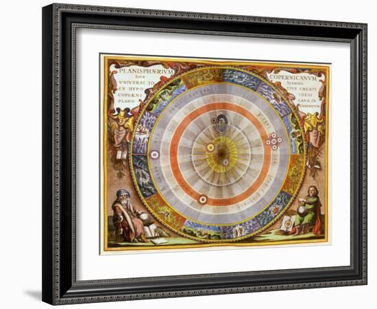 Copernican Solar System, 1660-Andreas Cellarius-Framed Giclee Print