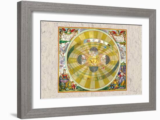 Copernican System-Andreas Cellarius-Framed Art Print