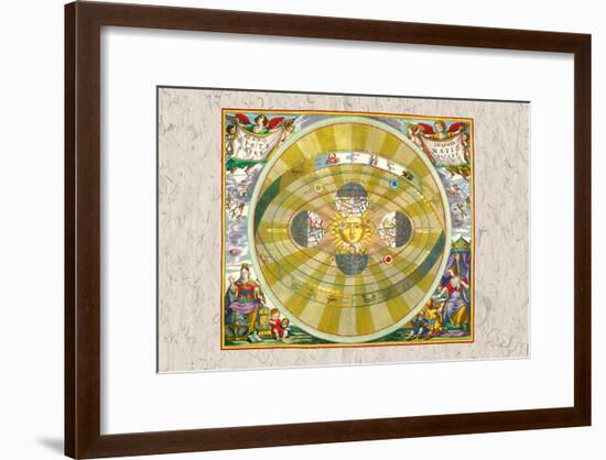 Copernican System-Andreas Cellarius-Framed Art Print