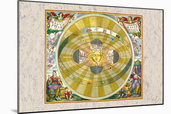 Copernican System-Andreas Cellarius-Mounted Art Print