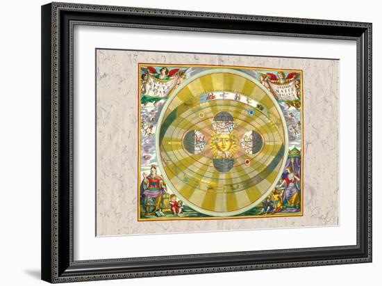 Copernican System-Andreas Cellarius-Framed Art Print