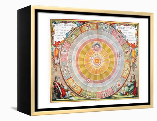 Copernican Universe, 1660-Andreas Cellarius-Framed Premier Image Canvas