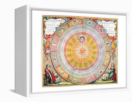 Copernican Universe, 1660-Andreas Cellarius-Framed Premier Image Canvas