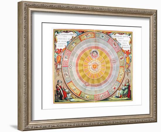 Copernican Universe, 1660-Andreas Cellarius-Framed Giclee Print