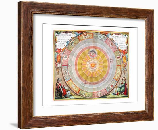 Copernican Universe, 1660-Andreas Cellarius-Framed Giclee Print