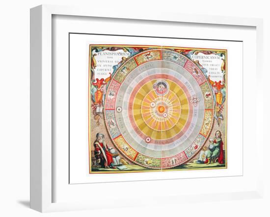 Copernican Universe, 1660-Andreas Cellarius-Framed Giclee Print