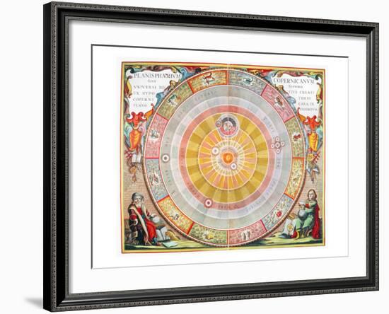 Copernican Universe, 1660-Andreas Cellarius-Framed Giclee Print