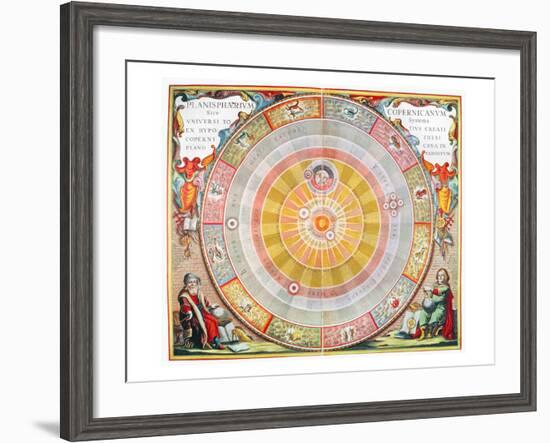 Copernican Universe, 1660-Andreas Cellarius-Framed Giclee Print