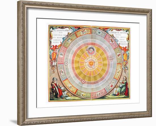 Copernican Universe, 1660-Andreas Cellarius-Framed Giclee Print