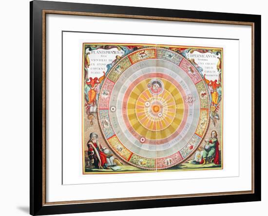 Copernican Universe, 1660-Andreas Cellarius-Framed Giclee Print