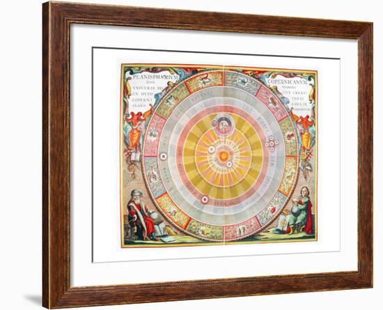 Copernican Universe, 1660-Andreas Cellarius-Framed Giclee Print