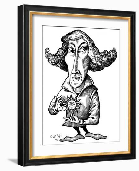 Copernicus, Caricature-Gary Gastrolab-Framed Photographic Print