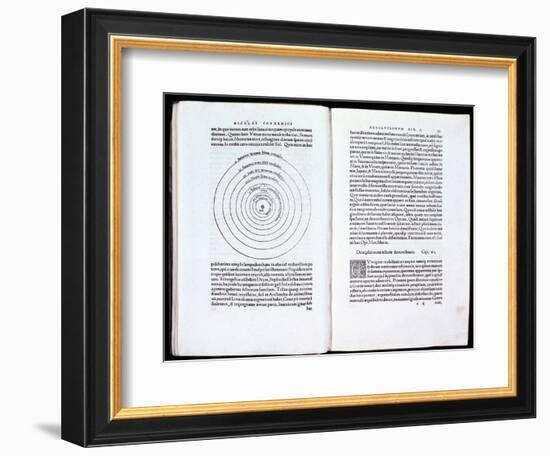 Copernicus' heliocentric model of the Universe, 1543. Artist: Unknown-Unknown-Framed Giclee Print