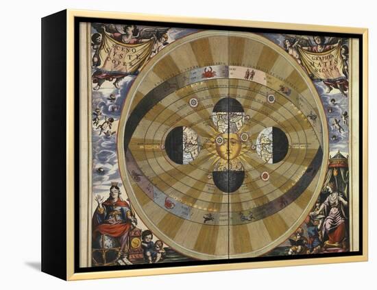 Copernicus' Heliocentric System-Andreas Cellarius-Framed Stretched Canvas