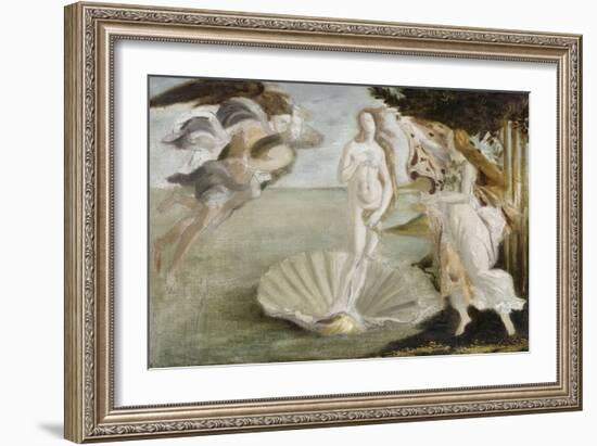 Copie d'après Botticelli : Naissance de Vénus (Offices, Florence)-Sandro Botticelli-Framed Giclee Print