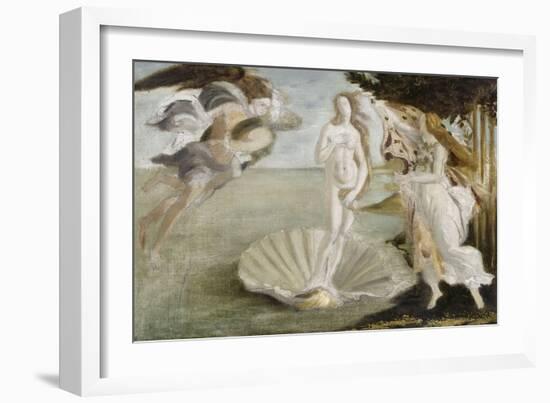 Copie d'après Botticelli : Naissance de Vénus (Offices, Florence)-Sandro Botticelli-Framed Giclee Print