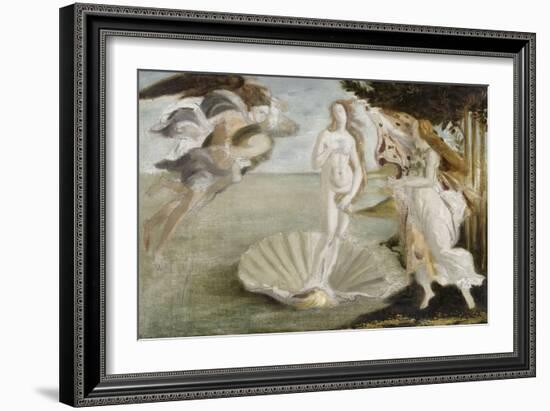 Copie d'après Botticelli : Naissance de Vénus (Offices, Florence)-Sandro Botticelli-Framed Giclee Print