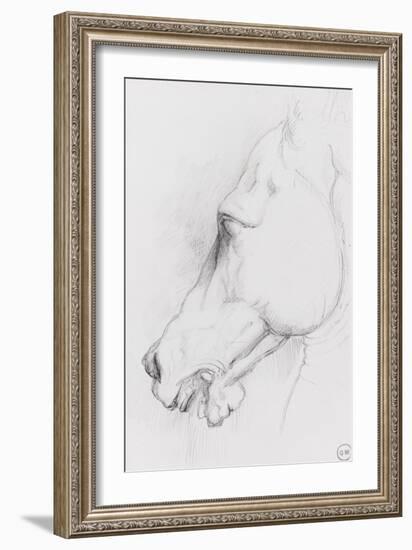 Copie d'après d'une tête de cheval d'après l'antique-Gustave Moreau-Framed Giclee Print
