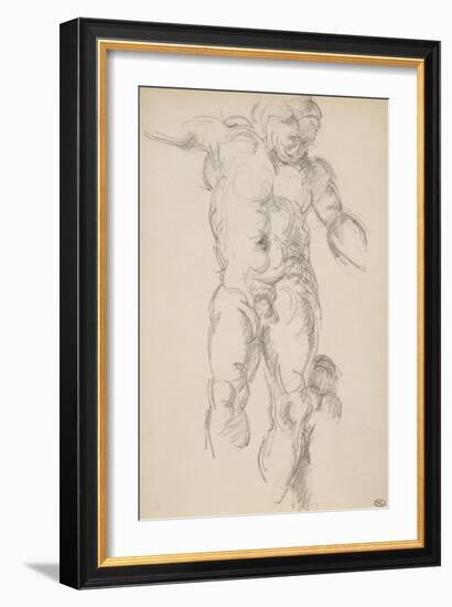 Copie d'aprés l'antique : satyre avec des cymbales-Paul Cézanne-Framed Giclee Print