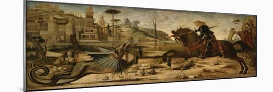 Copie d'après "Saint Georges et le dragon" de Carpaccio-Vittore Carpaccio-Mounted Giclee Print