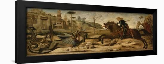 Copie d'après "Saint Georges et le dragon" de Carpaccio-Vittore Carpaccio-Framed Giclee Print