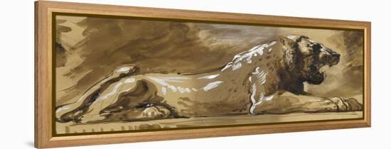 Copie d'après un lion-Gustave Moreau-Framed Premier Image Canvas
