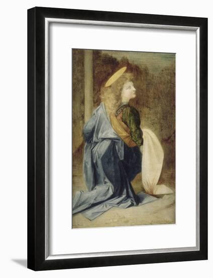 Copie d'après Verrocchio : détail d'un ange dans le baptême du Christ (Florence, Offices)-Andrea del Verrocchio-Framed Giclee Print