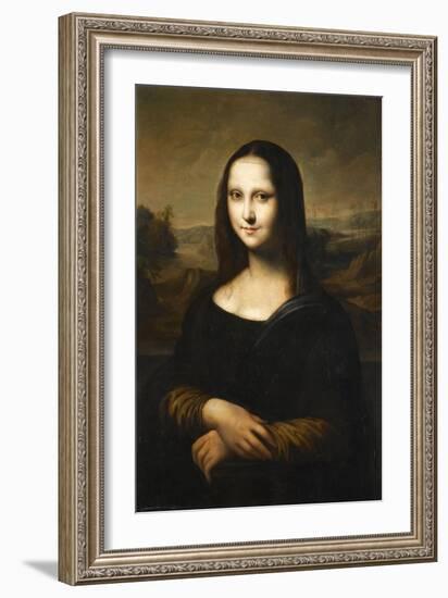 Copie de la Joconde de Leonard de Vinci-Léonard de Vinci-Framed Giclee Print