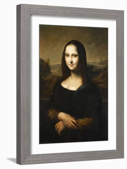 Copie de la Joconde de Leonard de Vinci-Léonard de Vinci-Framed Giclee Print