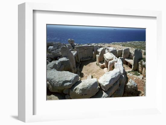 Copper Age temple at Mnajdra in Malta. Artist: Unknown-Unknown-Framed Photographic Print