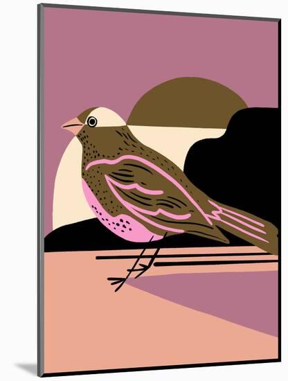 Copper Bird in Moonlight-Tara Reed-Mounted Art Print