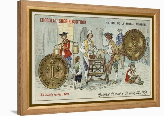 Copper Coins of Louis XV, 1757-null-Framed Premier Image Canvas