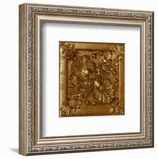 Copper Floral Rosette-George Caso-Framed Art Print