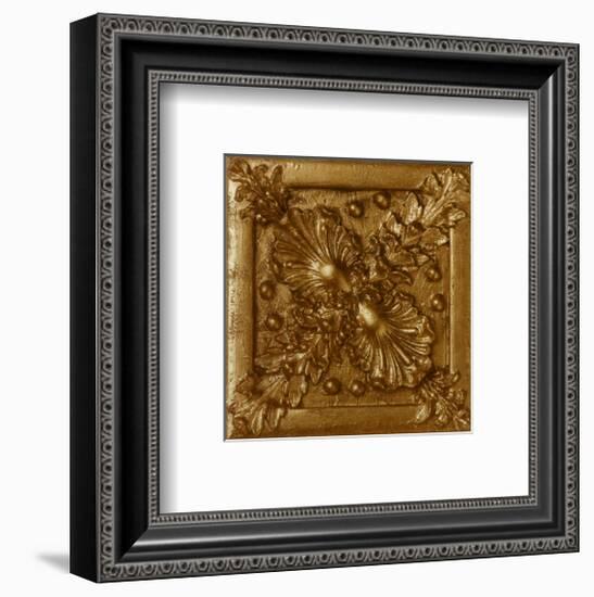 Copper Floral Rosette-George Caso-Framed Art Print