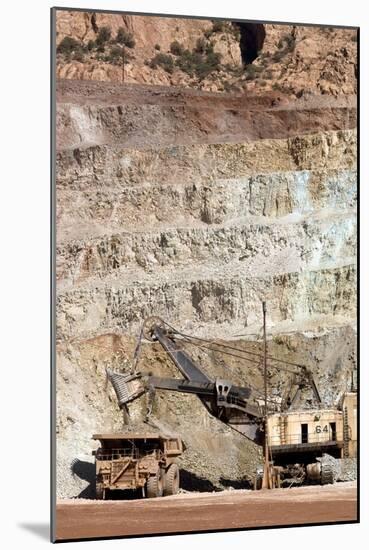 Copper Mine Excavator And Truck-Arno Massee-Mounted Photographic Print
