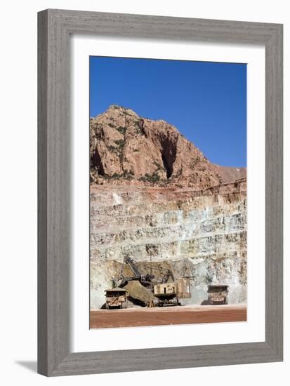 Copper Mine Excavator And Trucks-Arno Massee-Framed Photographic Print