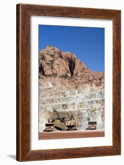 Copper Mine Excavator And Trucks-Arno Massee-Framed Photographic Print
