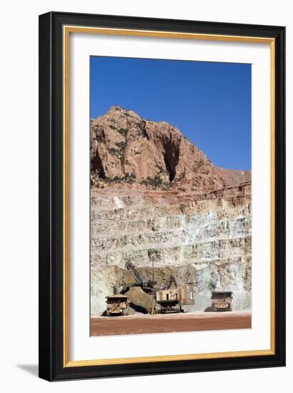 Copper Mine Excavator And Trucks-Arno Massee-Framed Photographic Print