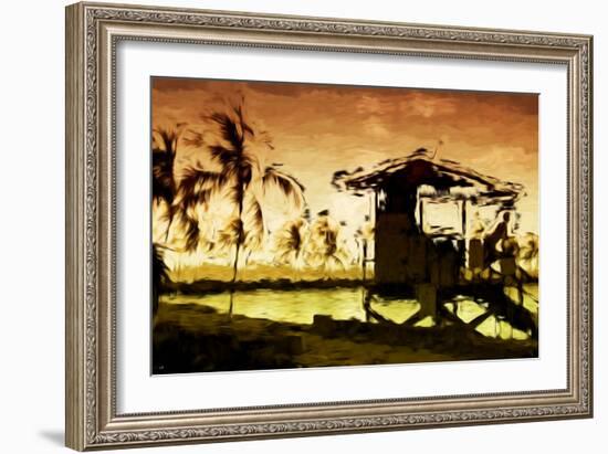 Copper Sunset Sun - In the Style of Oil Painting-Philippe Hugonnard-Framed Giclee Print