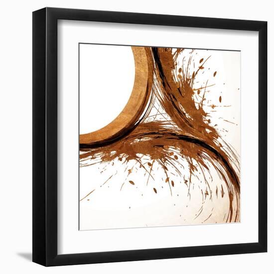 Copper Swirls 1-Kimberly Allen-Framed Art Print