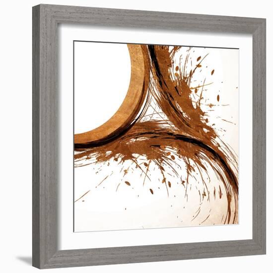 Copper Swirls 1-Kimberly Allen-Framed Art Print